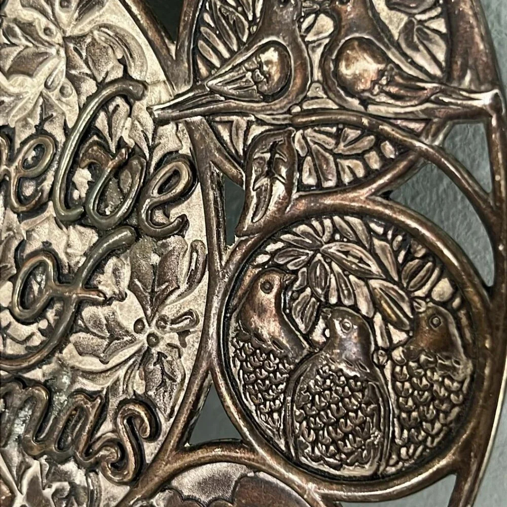 International Silver Co 12 Days of Christmas Trivet 7.75